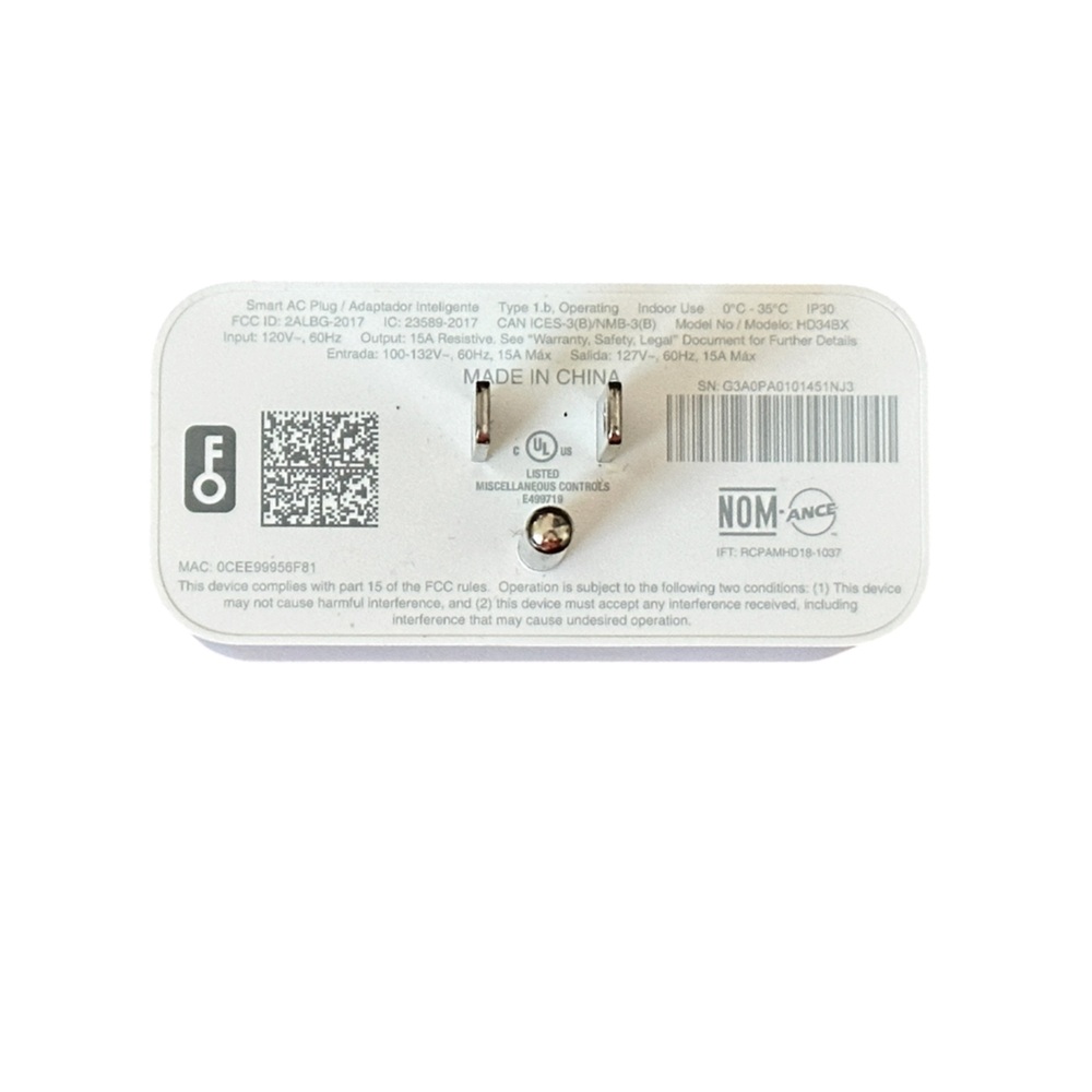 Amazon White Smart Plug Adapter - Picture 2 of 4